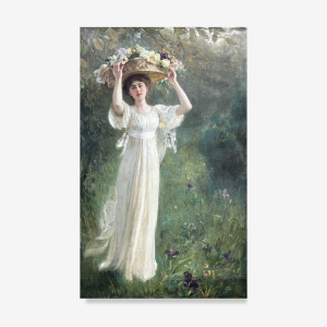 Lote 112, Albert Lynch, "Primavera", óleo sobre tela