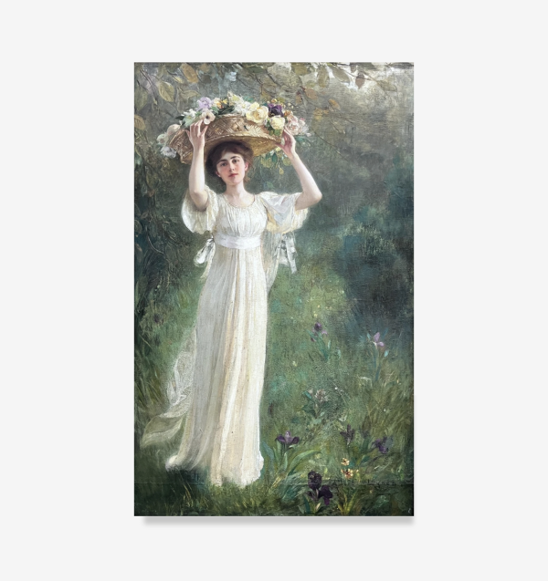 Lote 112, Albert Lynch, "Primavera", óleo sobre tela