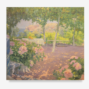 Lote 113, Cesáreo Bernaldo Quirós, “Terraza florida en el mediterráneo”