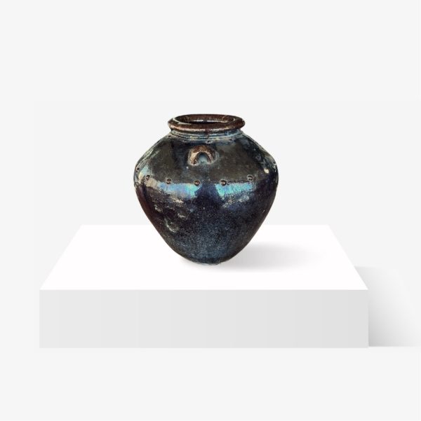 Lote 281, Ánfora de cerámica vidriada, estilo Ming