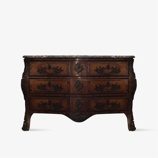 Lote 196, Cómoda bombee época Regencia