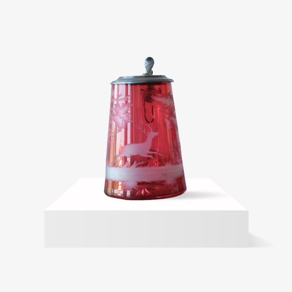 Lote 266, Colección de seis schop de cristal de bohemia