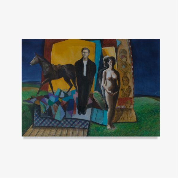 Lote 88, Ernesto Banderas, "Personajes y caballo"