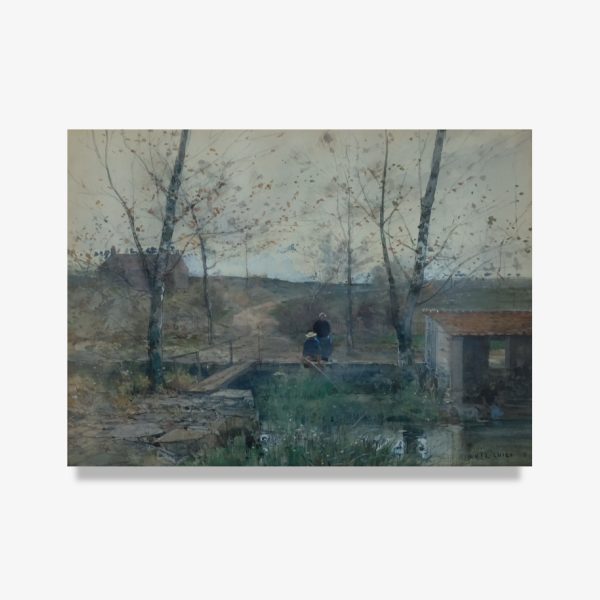 Lote 99, Luigi Loir, "Pescando en el río"